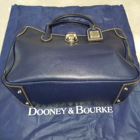 Dooney & Bourke Archives Saffiano leather tote blue leather- no cross body strap - Picture 1 of 11